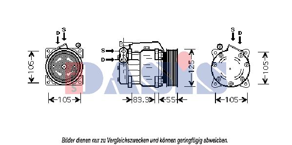 AKS DASIS Компрессор, кондиционер 853600N